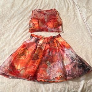 NWT 3 piece set by BEBE size 4 organza